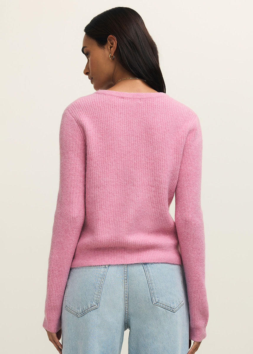 Medina Rib Cardigan - Pink Crush