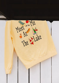 Meet Me At The Lake Crewneck Sweatshirt - Butter