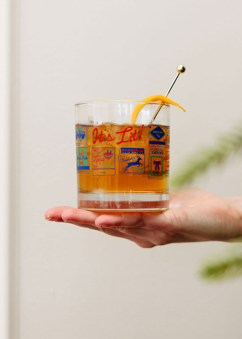Holiday Matchbooks Rocks Glass