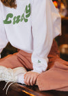 Lucky Oversized Sweatshirt - White