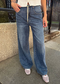 Madison Mid-Rise Wide Leg - Vintage Blue