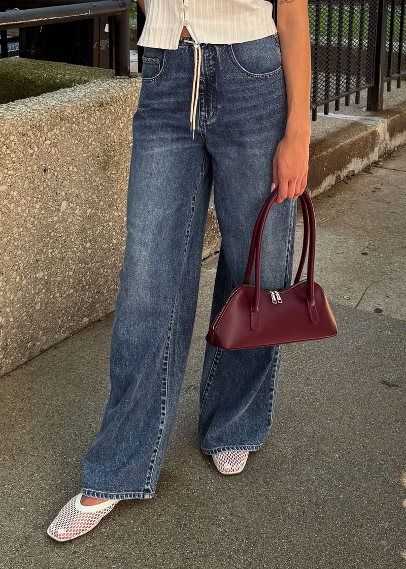Madison Mid-Rise Wide Leg - Vintage Blue