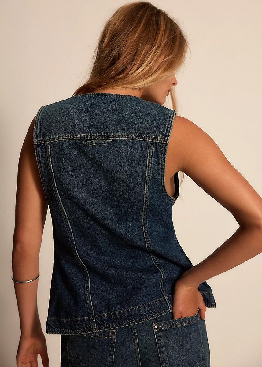 Maris Denim Top - Wall Flower