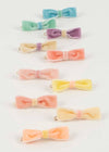 Pastel Velvet Mini Bow Clips