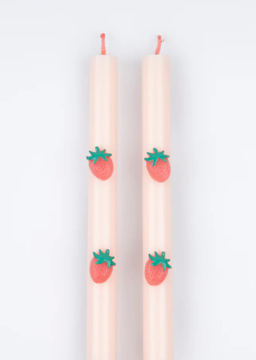 Strawberry Table Candles (Set of 2)