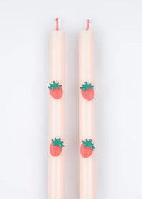Strawberry Table Candles (Set of 2)