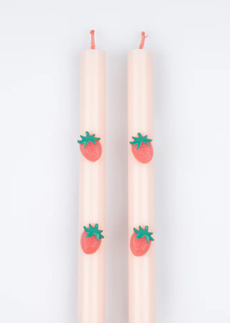 Strawberry Table Candles (Set of 2)