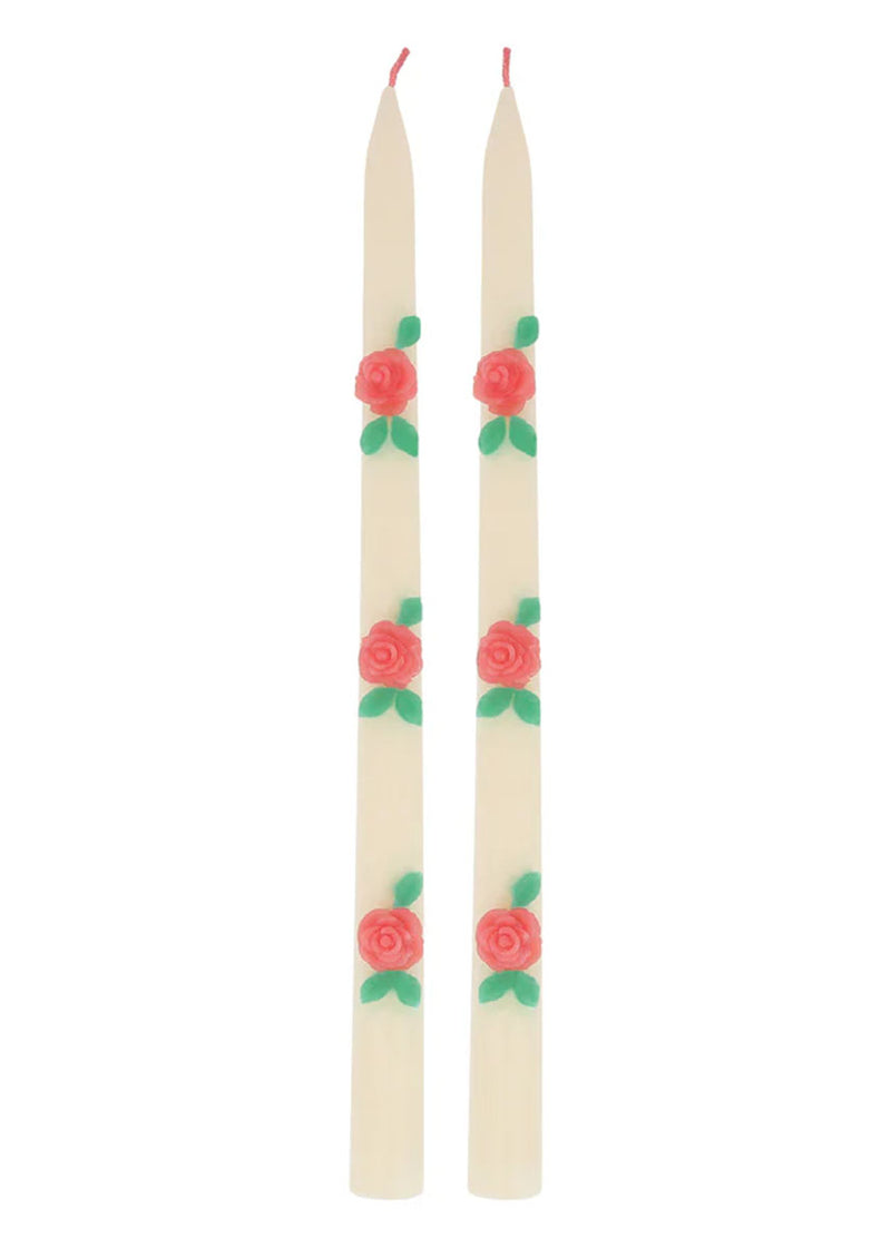 Rose Taper Candles