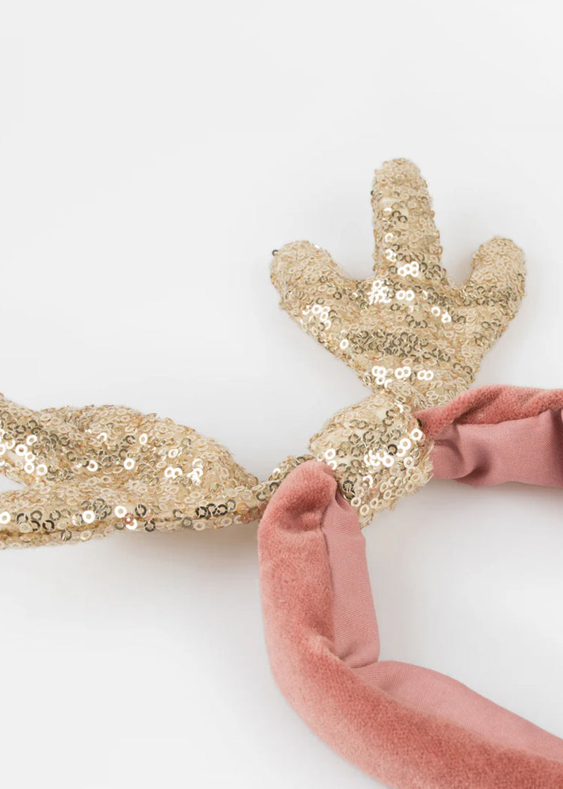 Sequin & Velvet Antler Headband