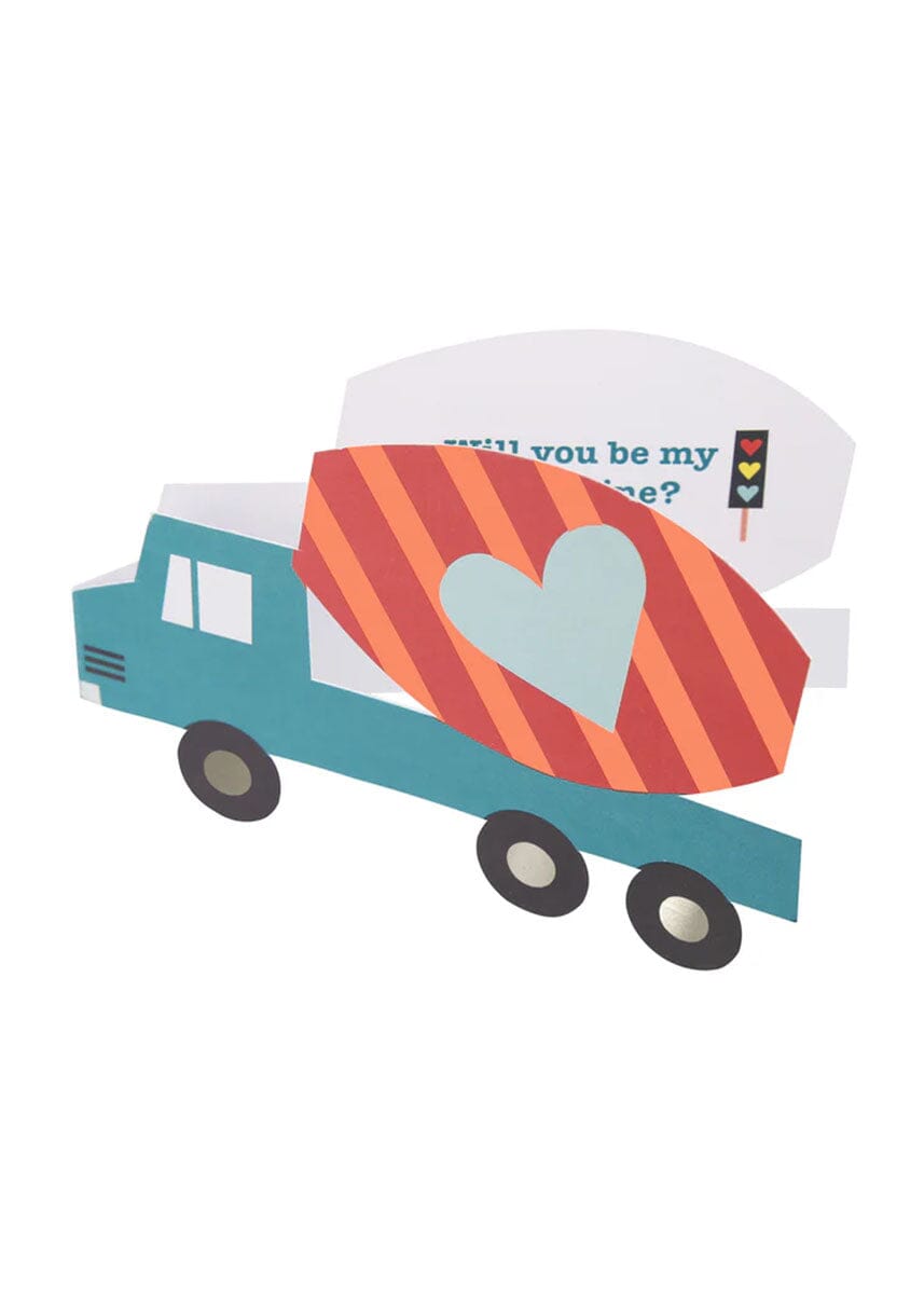 Truck Valentine's Cards & Sticker Set