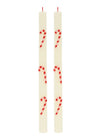 Candy Cane Taper Candles