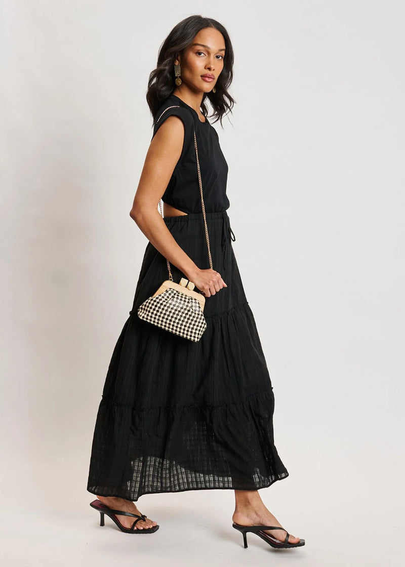 Daphne Clutch - Black & White