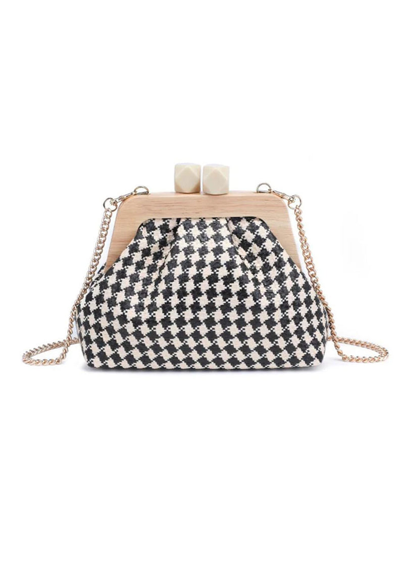 Daphne Clutch - Black & White