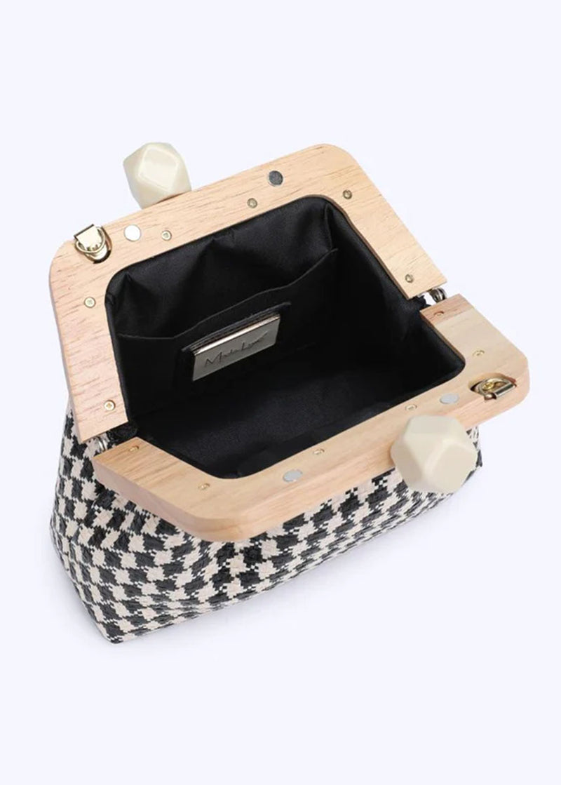 Daphne Clutch - Black & White