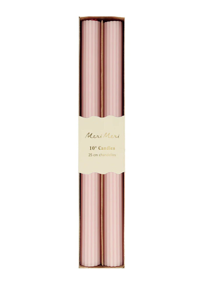 Cotton Candy Pink Table Candles