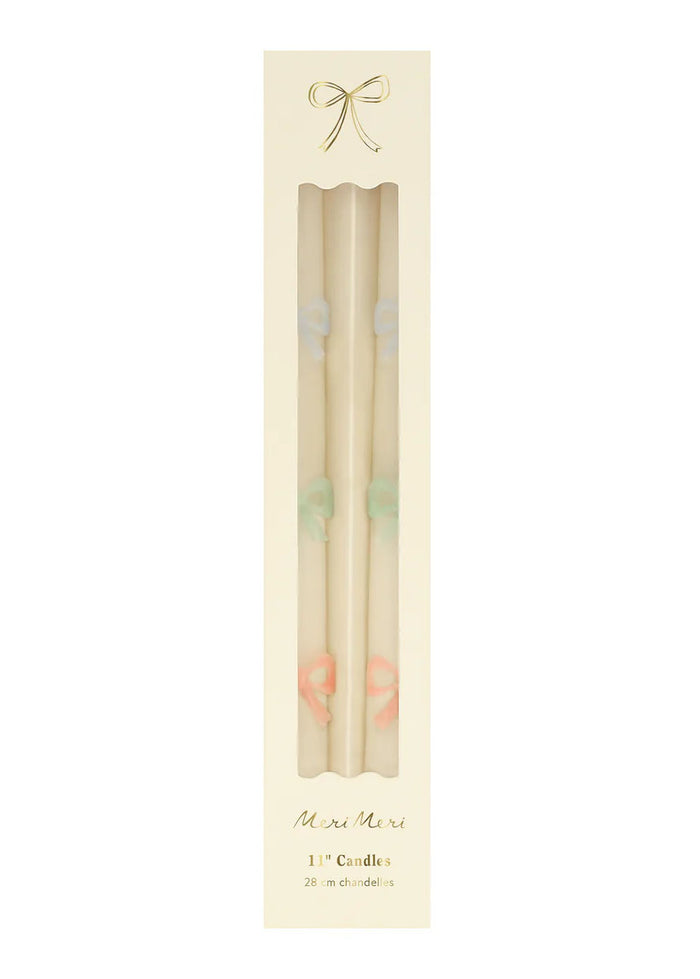Multi Bow Taper Candles - Pastel