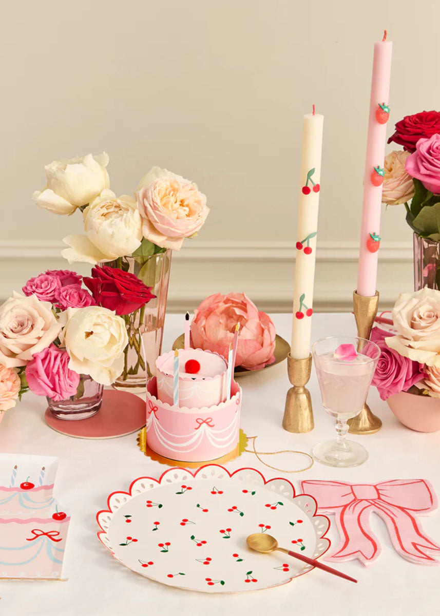 Strawberry Table Candles (Set of 2)