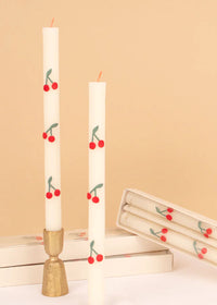 Cherry Table Candles (Set of 2)