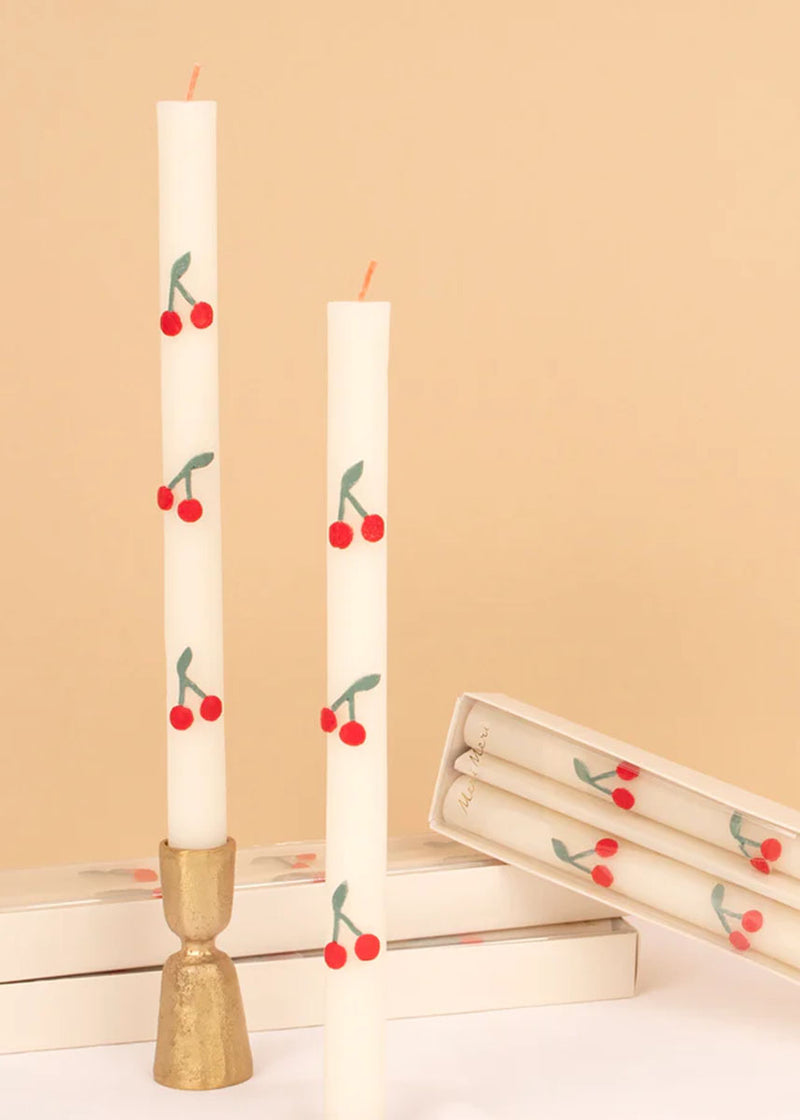 Cherry Table Candles (Set of 2)