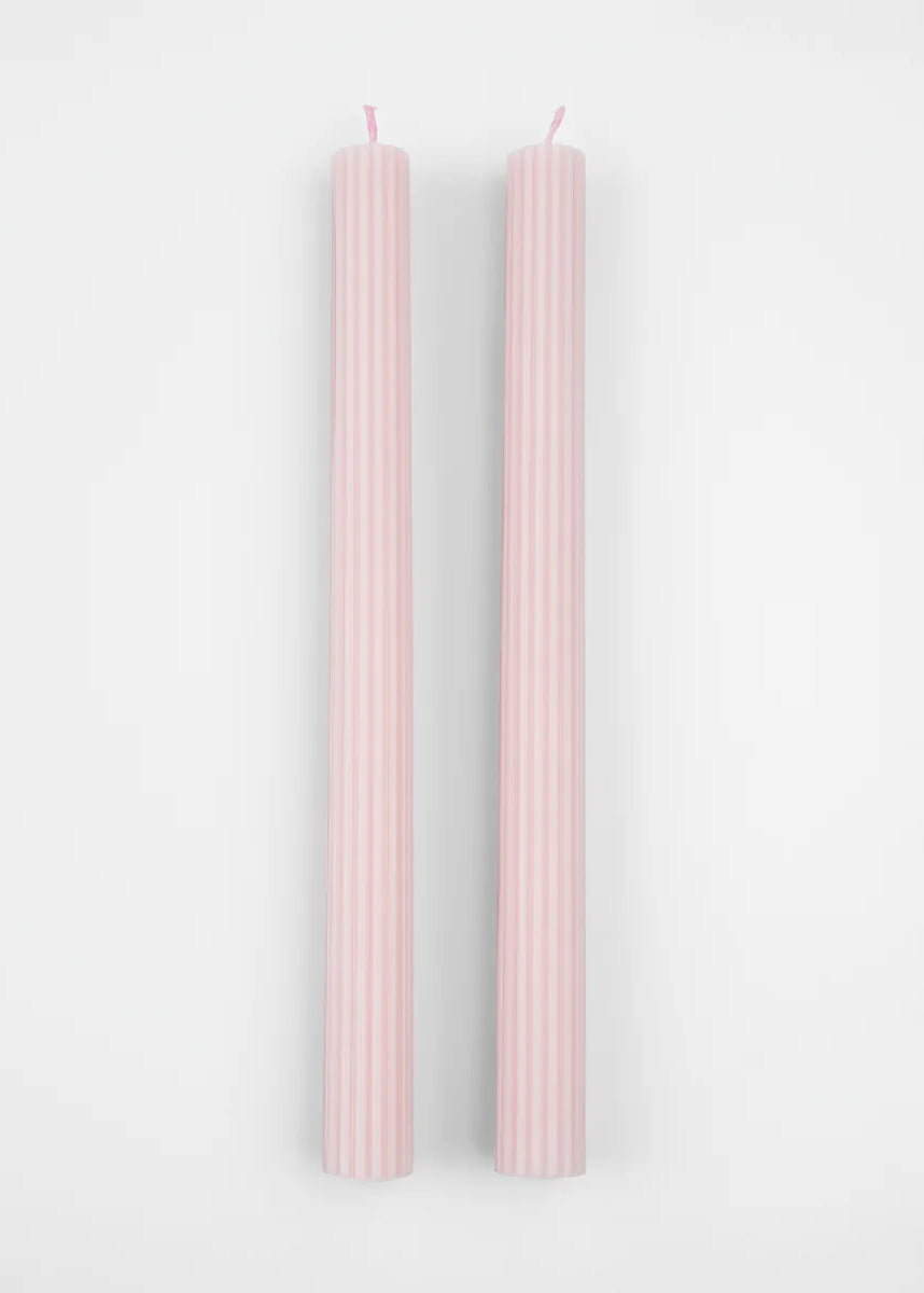 Cotton Candy Pink Table Candles