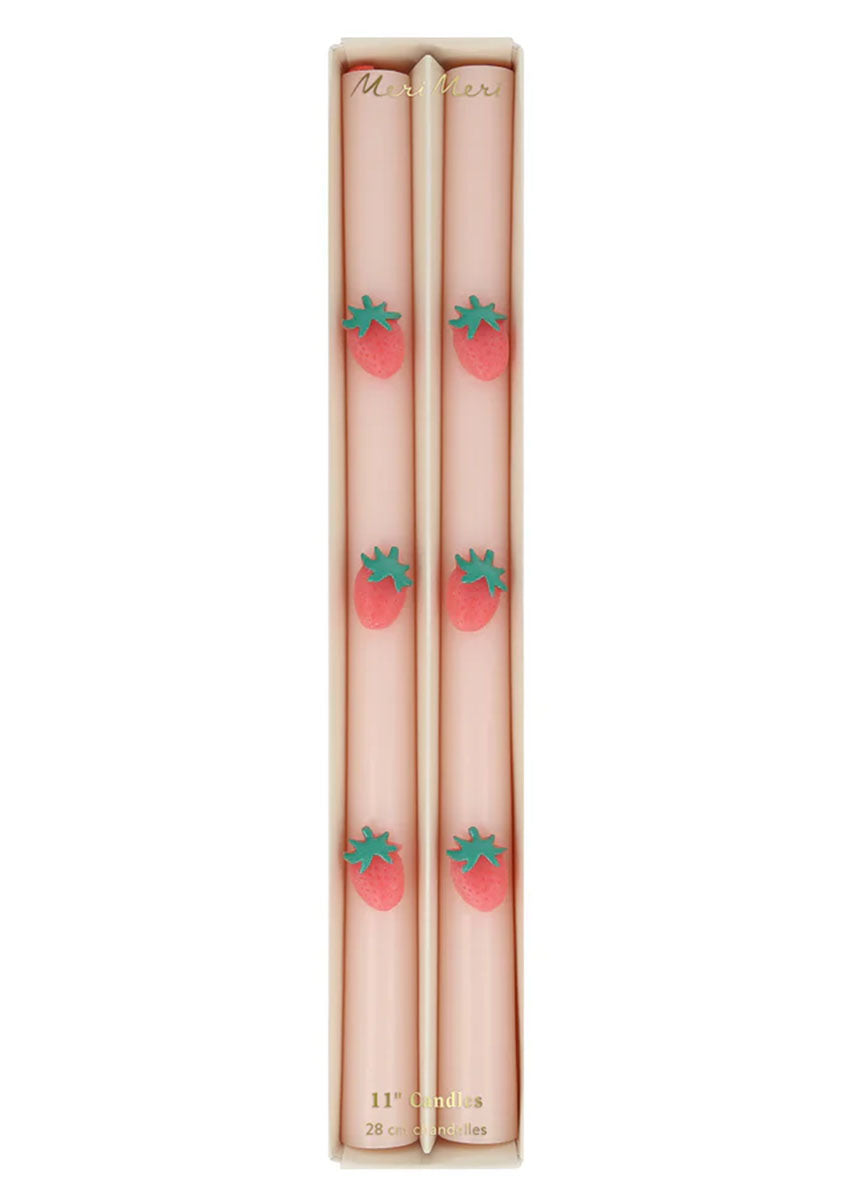 Strawberry Table Candles (Set of 2)