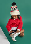 Youth Mad Hatter Chicago Varsity Beanie - Black & Red