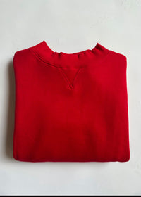 Marjorie Fleece Wide Neck Sweatshirt - Red