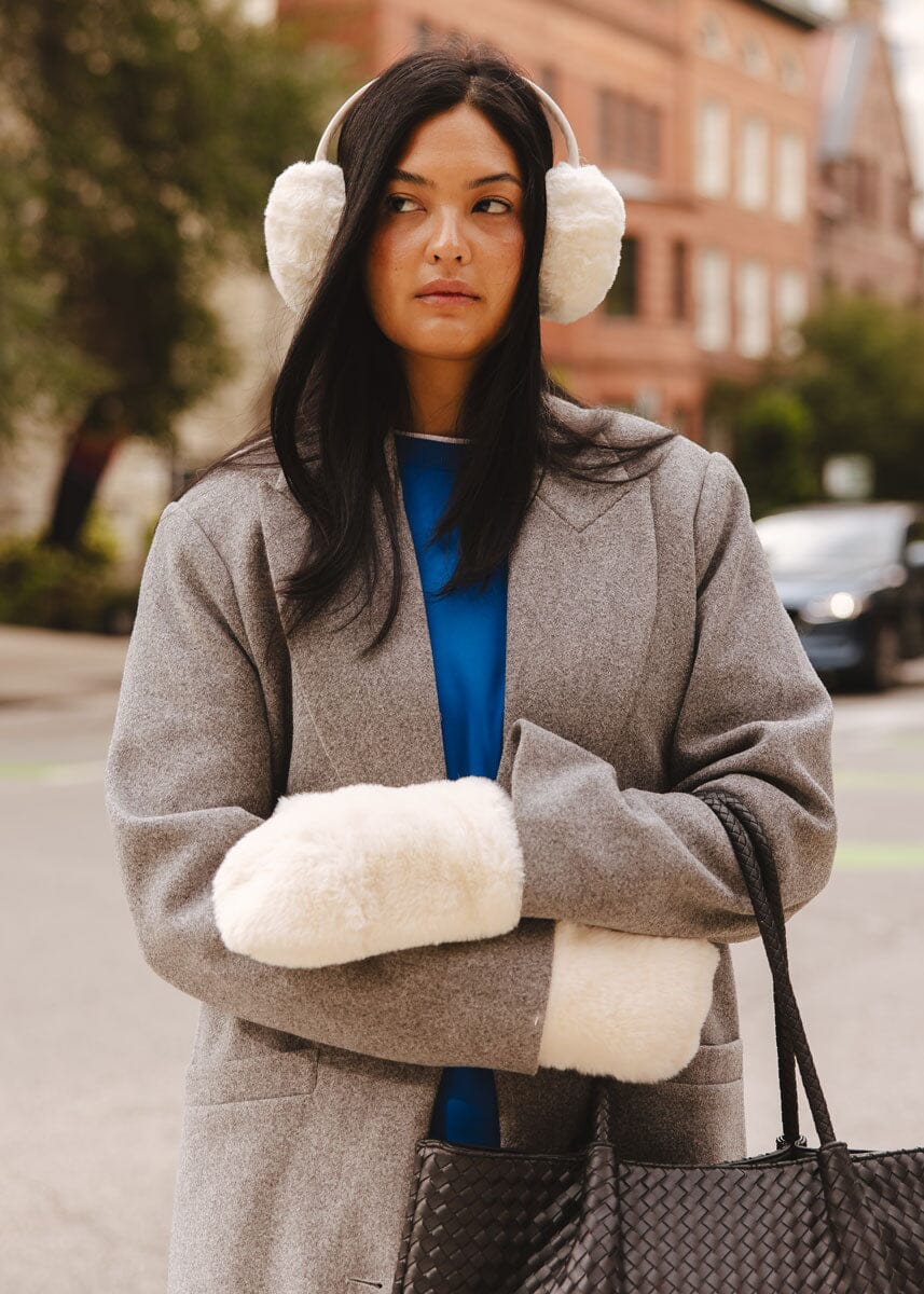 MAD HTR Faux Fur Earmuff - Ivory