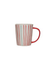 Painted Stripes Stoneware Mugs