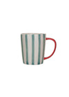 Painted Stripes Stoneware Mugs