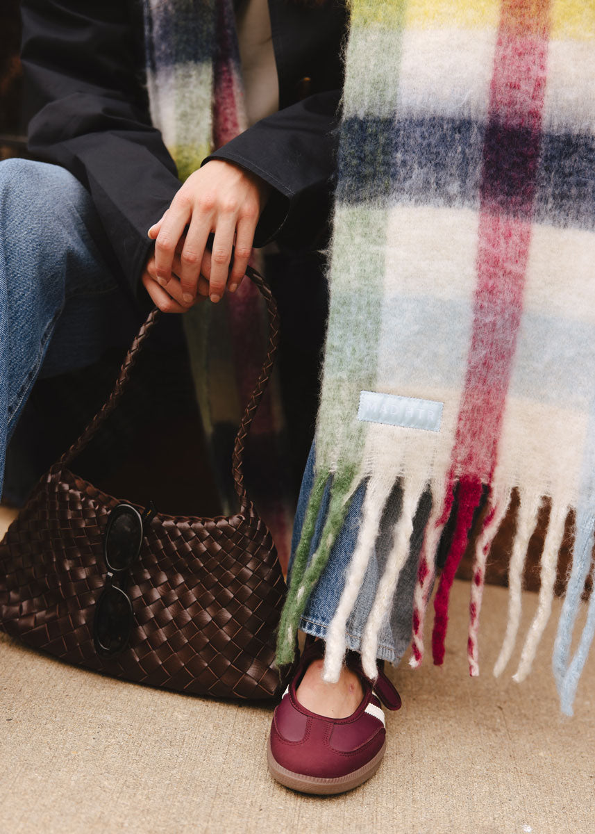 MAD HTR Oversized Blanket Scarf - Multicolor Plaid