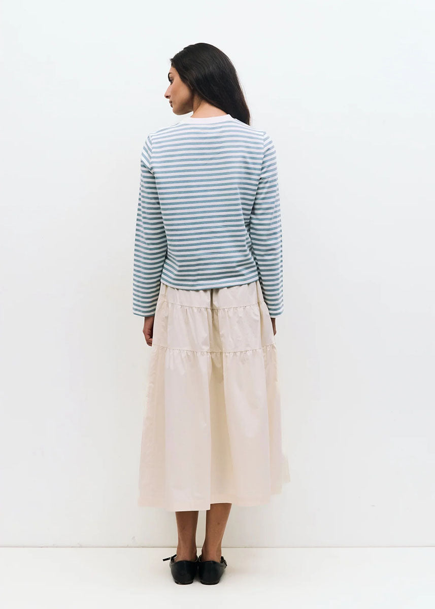 The Kathleen Top - Blue Cream
