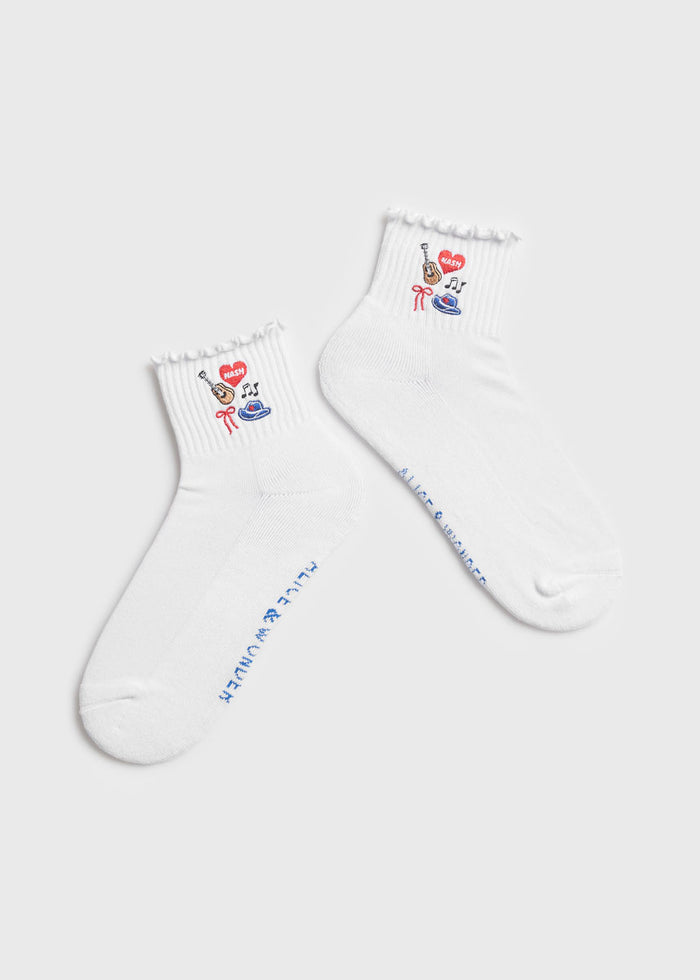 Nashville Icons Ruffle Sock