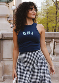 Chi Racer Tank - Navy