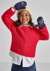 Mad Hatter Toddler Knit Mitten - Hi From Chi Navy