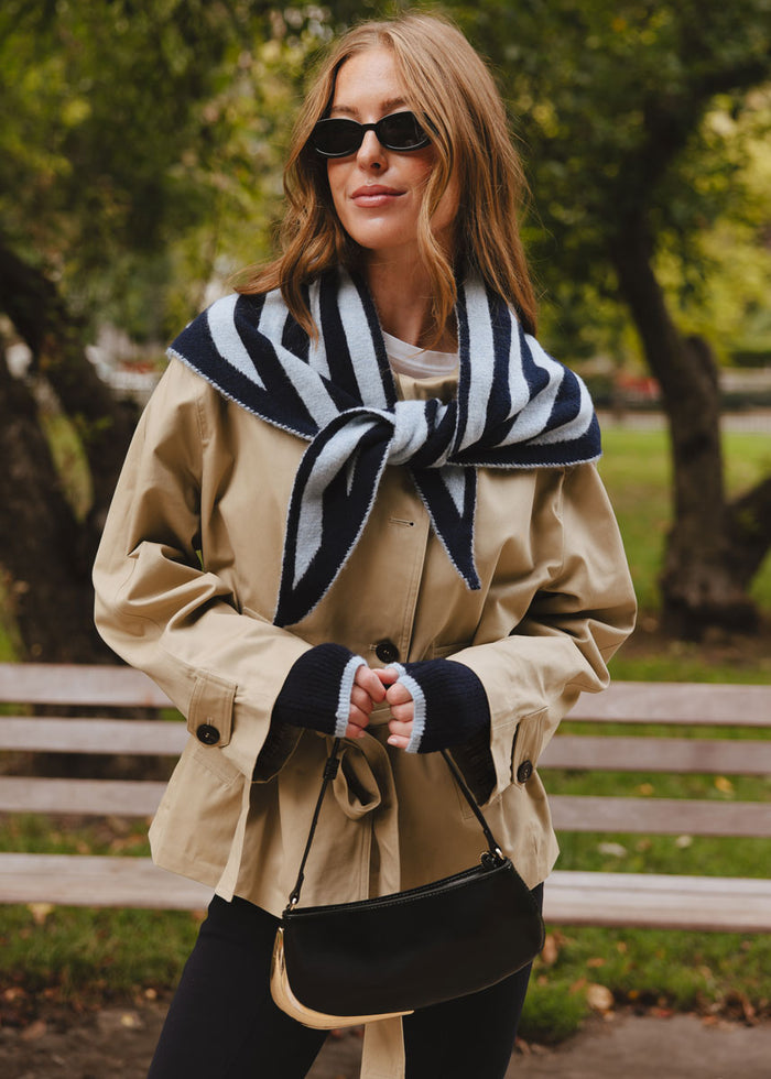 MAD HTR Triangle Scarf - Blue & Navy