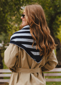 MAD HTR Triangle Scarf - Blue & Navy