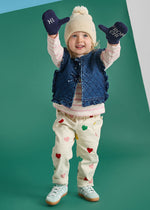 Mad Hatter Toddler Knit Mitten - Hi From Chi Navy