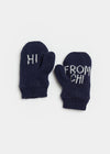 Mad Hatter Toddler Knit Mitten - Hi From Chi Navy