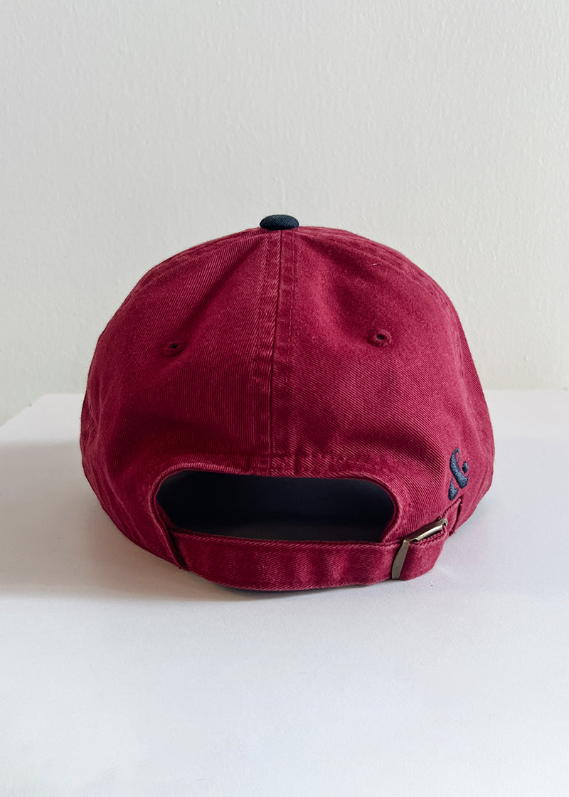 Chicago Script Baseball Cap - Burgundy & Navy