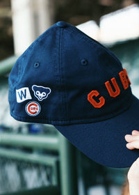 Youth Cubs Felt Applique Dad Hat - Navy