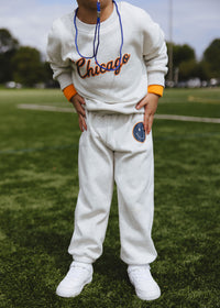 Chicago Script Sweatsuit Set - Heather Grey