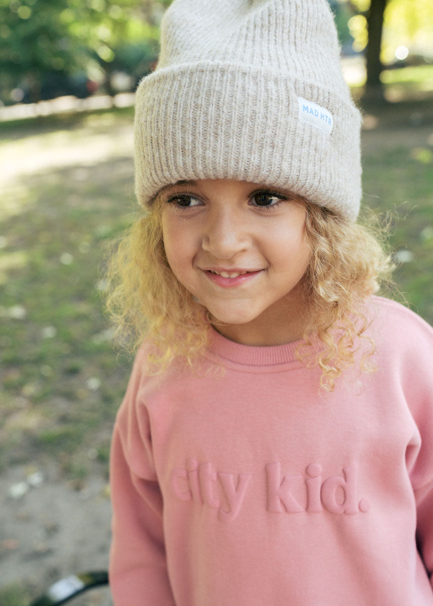 MAD HTR Heather Knit Beanie - Youth - Heather Taupe