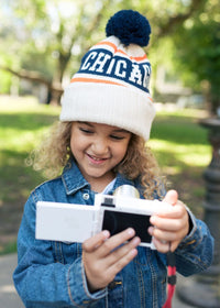 MAD HTR Chicago Varsity Beanie - Toddler - Navy & Orange