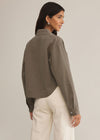 All Day Cropped Denim Jacket - Pebble Moon
