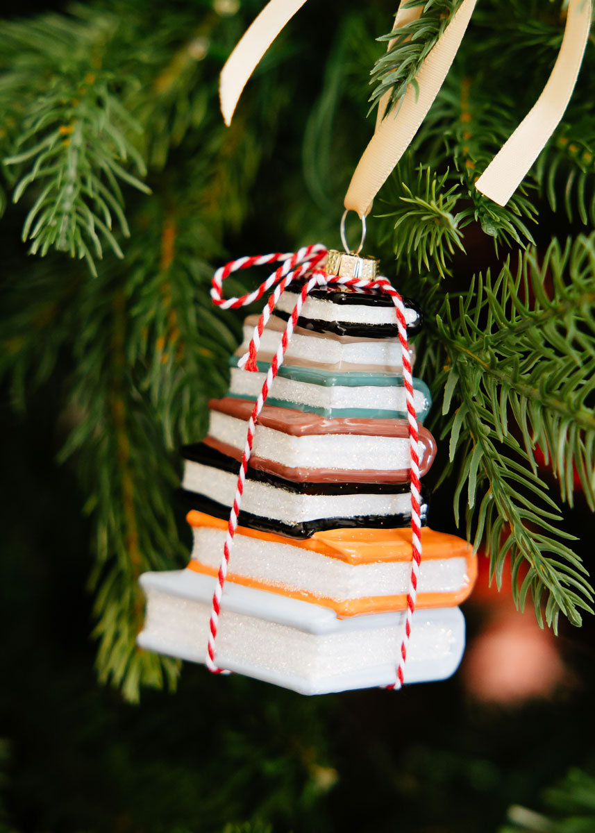 Stacked Books Ornament
