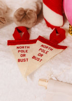 Mini Pennant Ornament - North Pole or Bust