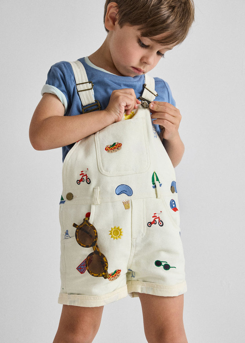 Chicago Embroidered Shortalls