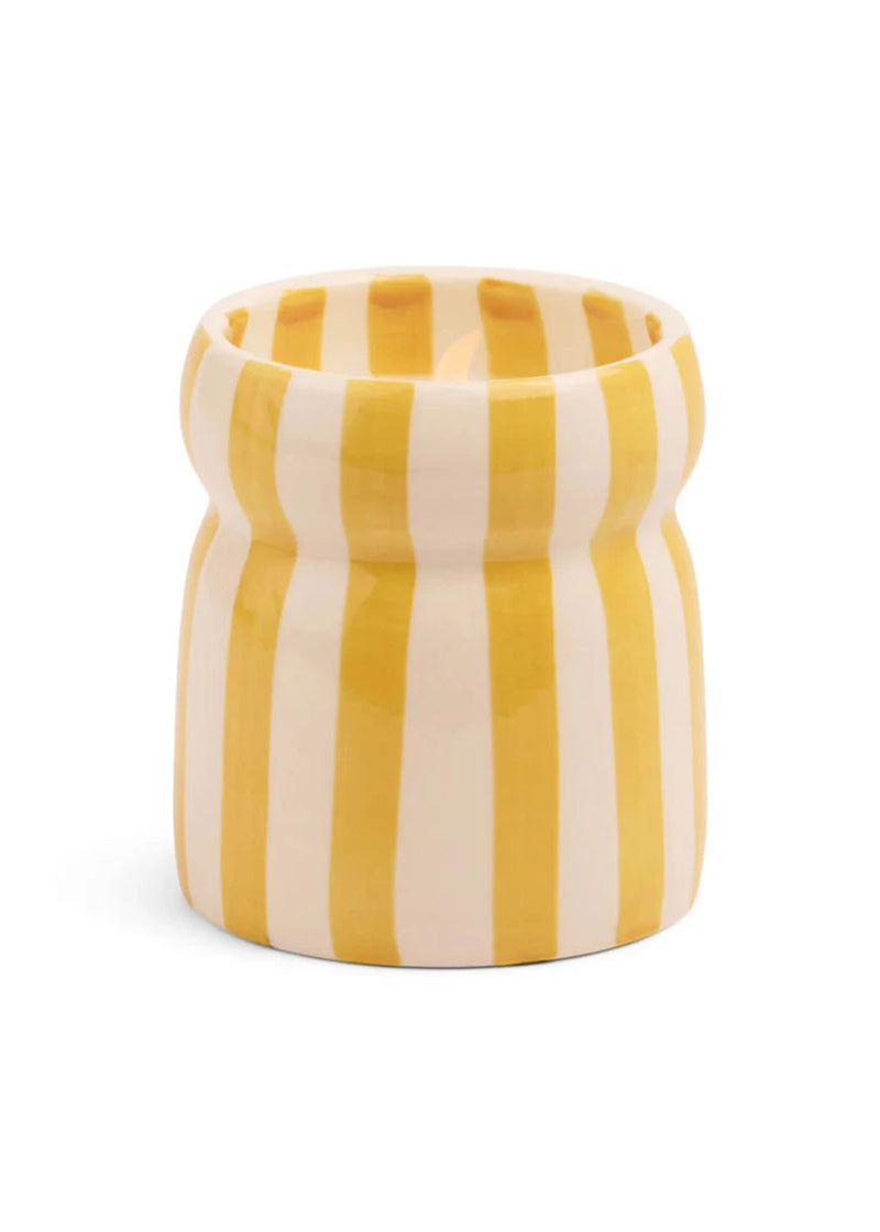 Cabana Ochre Striped Candle - Gold Coast - 6.5oz