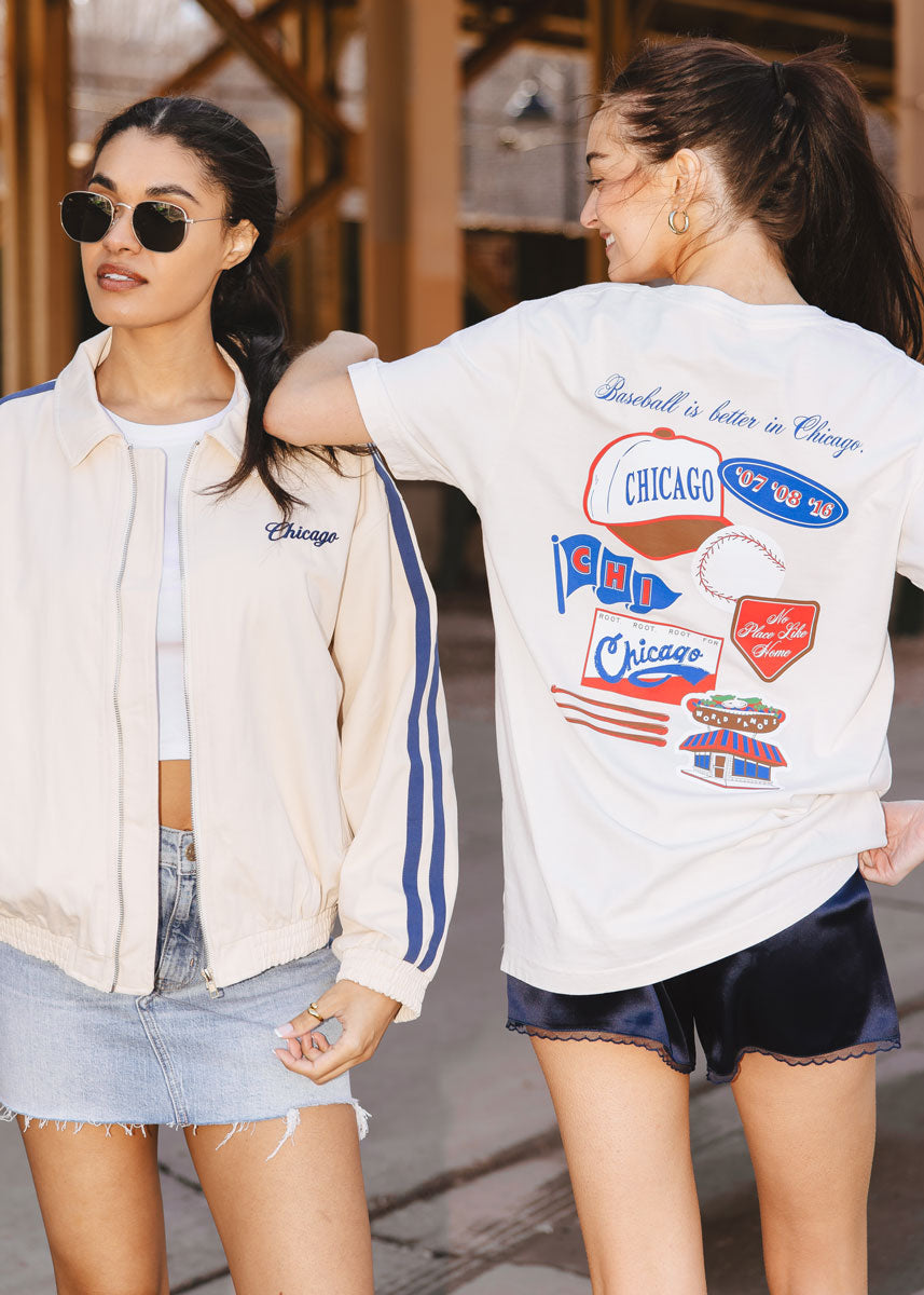 Chicago Baseball Patches Oversized Tee